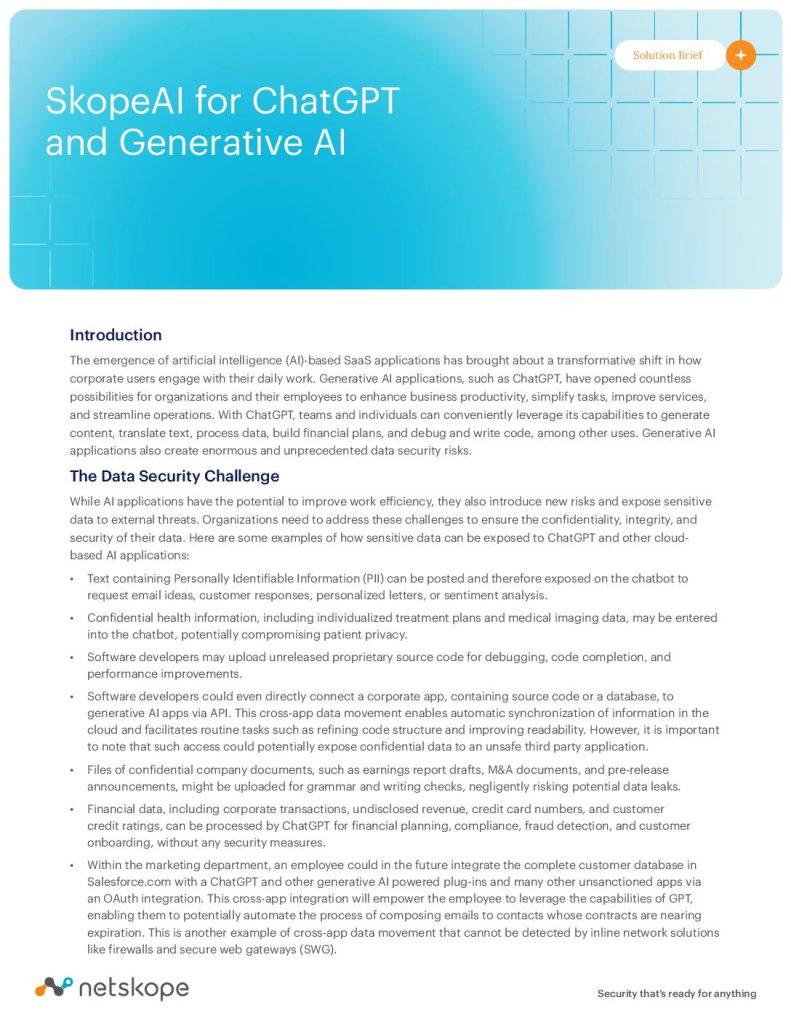 SkopeAI for ChatGPT and Generative AI