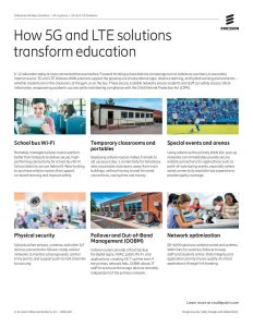 How 5G and LTE solutions transform education